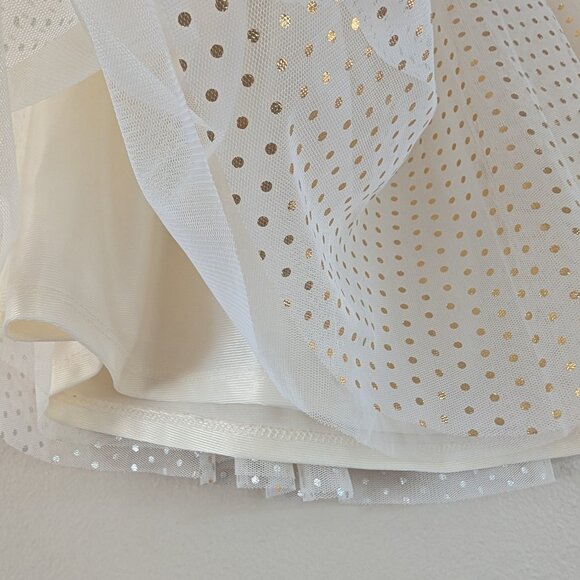 Girl's Polka Dot‎ Metallic Tulle Skirt Holiday Ballet Ballerina Size L (10-12) - Picture 8 of 13